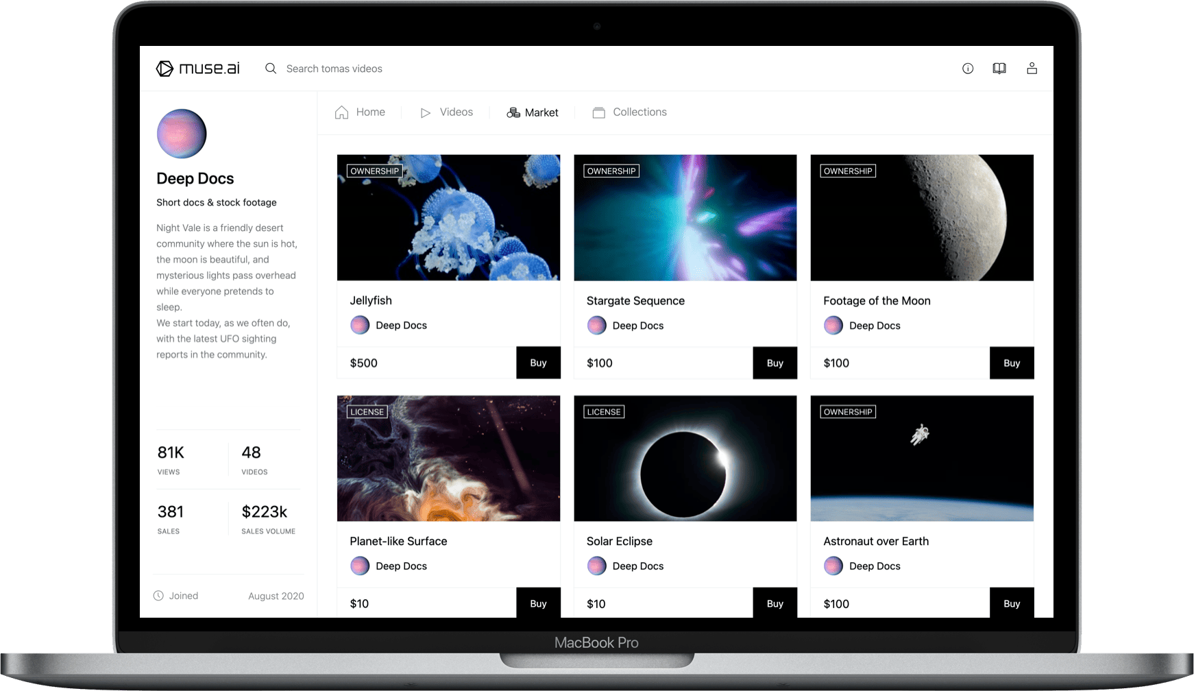 muse.ai next-gen video hosting on two devices