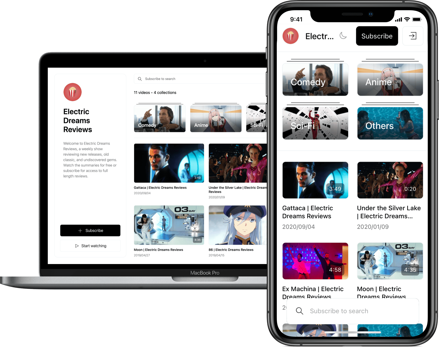 muse.ai next-gen video hosting on several devices